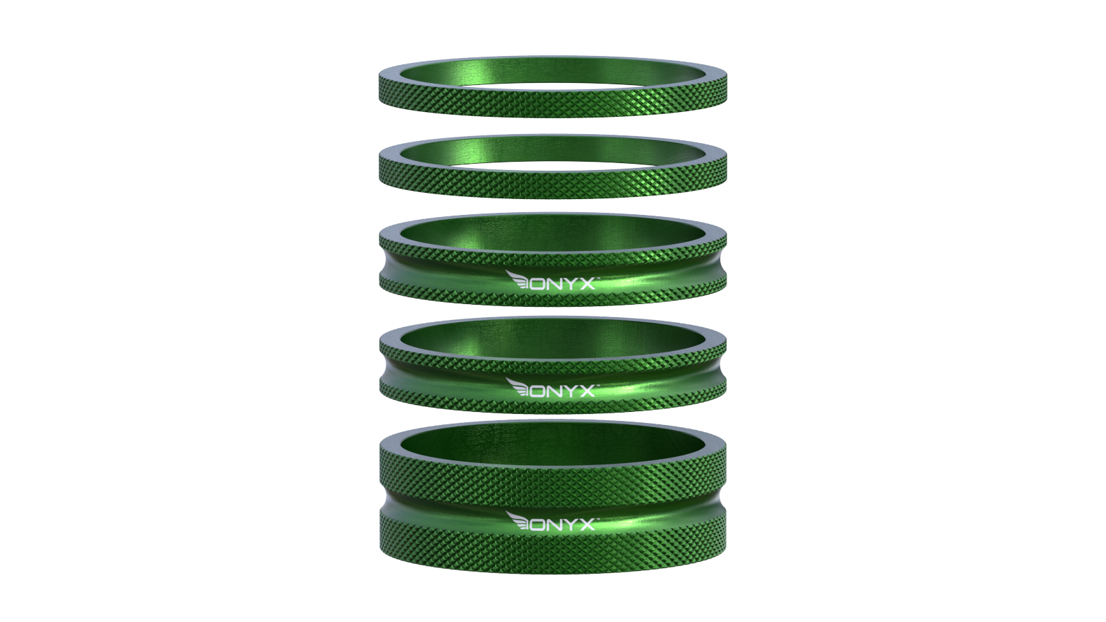Set Distanziali In Alluminio Per Forcella Bici 1-1/8 - Spessori 3/5/8/10 Mm Lucidati