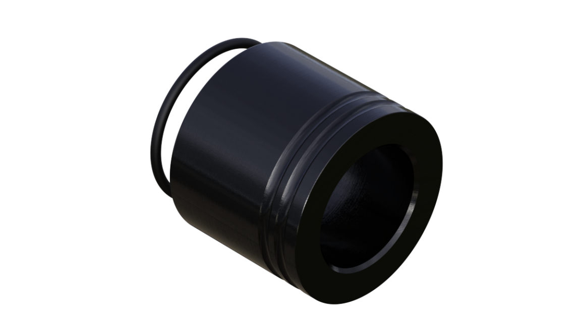 Endcap Assembly 3.5mm Right 12mm Thru 103312-ano-bk