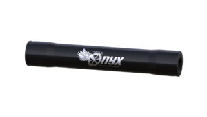 Onyx Axle, Front - BMX OHM 100-8mm Bolt 099050 Onyx Logo in Black