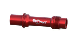 Onyx Axle, Front - MTB BOOST CL 110-15mm Thru 090330 Onyx Logo in Red