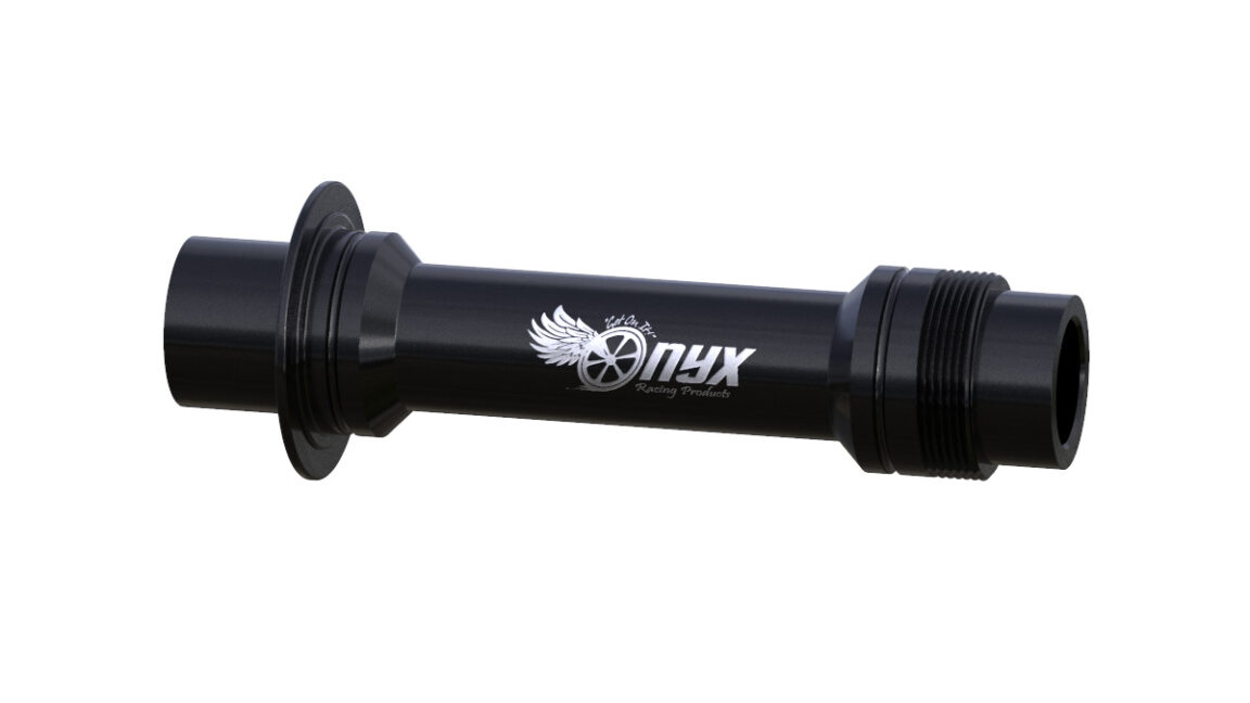 Onyx Axle, Front - MTB BOOST ISO 110-15mm Thru 090329 Onyx Logo in Black