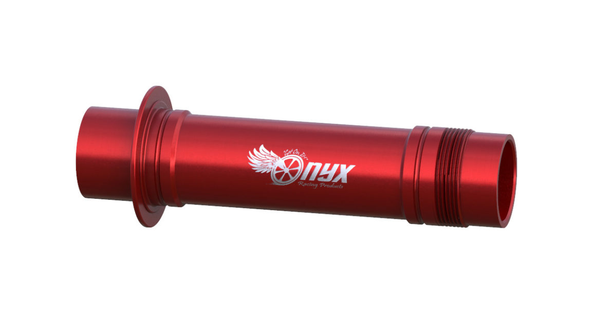 Onyx Axle, Front - MTB BOOST ISO 110-20mm Thru 099122 Onyx Logo in Red