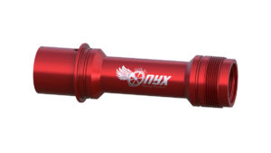 Onyx Axle, Front - MTB RS-1 CL 110-15mm Thru 091009 Onyx Logo in Red