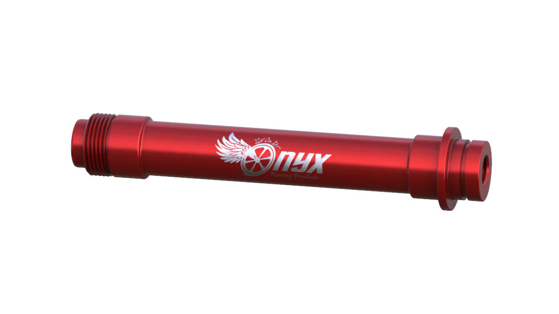 Onyx Axle, Front - TRACK 085889 Onyx Logo in Red