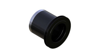 Onyx Endcap, Knurled - Left, 10mm Thru 100377 in Black
