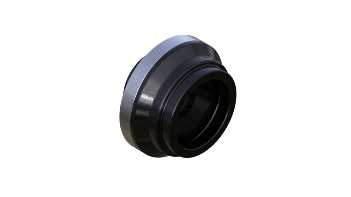 Onyx Endcap, Knurled - Left, 15mm Bolt 100386 in Black