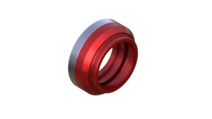 Onyx Endcap, Knurled - Left, 15mm Thru 100391 in Red