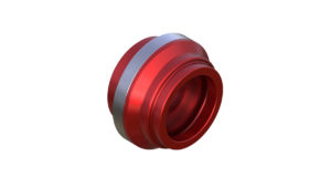 Onyx Endcap, Knurled - Left, 20mm Thru 100388 in Red