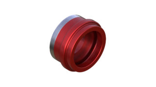 Onyx Endcap, Knurled - Left, ISO 10mm Thru 100399 in Red