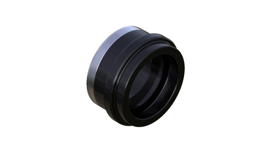 Onyx Endcap, Knurled - Left, ISO 12mm Thru 100382 in Black