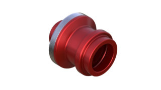Onyx Endcap, Knurled - Left, QR 101634 in Red
