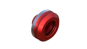Onyx Endcap, Knurled, QR 100728 in Red