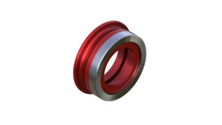 Onyx Endcap, Knurled - Right, 15mm Thru 100392 in Red