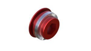 Onyx Endcap, Knurled - Right, 20mm Bolt 100389 in Red