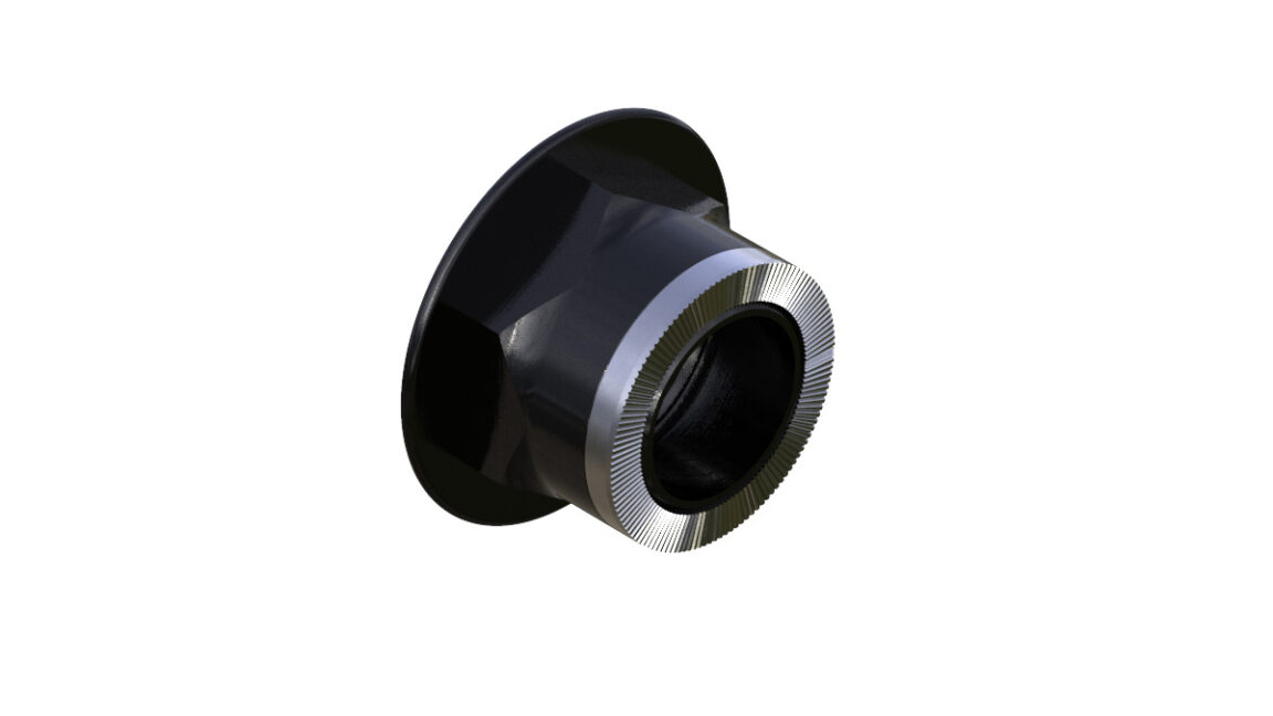 Onyx Endcap, Knurled - Right, HG 12mm Thru 100407 in Black