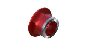 Onyx Endcap, Knurled - Right, HG 12mm Thru 100407 in Red