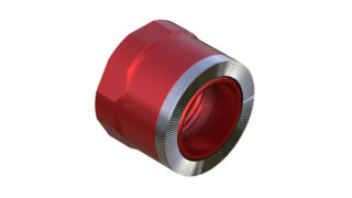 Onyx Endcap, Knurled - Right, XD 12mm Thru plus 3.5mm 100412 in Red