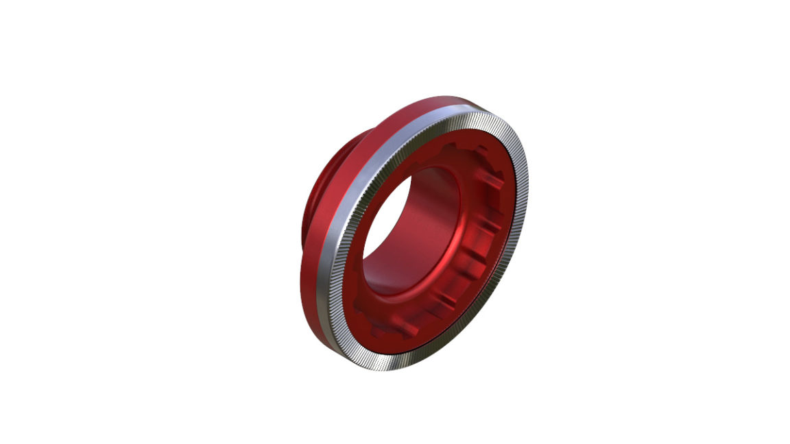 Onyx Endcap, Knurled, TC 100718 in Red